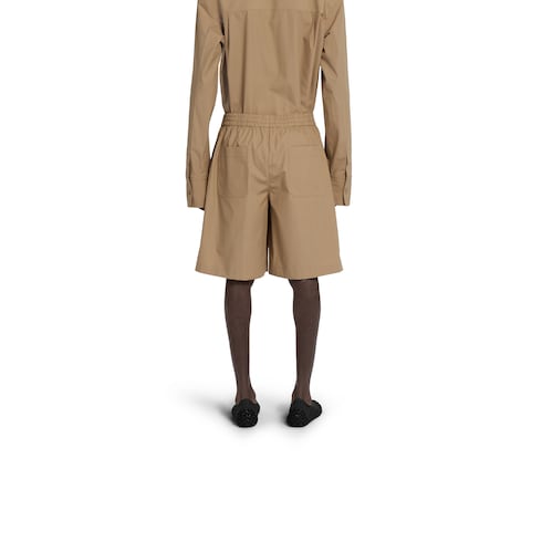 Cotton poplin shorts