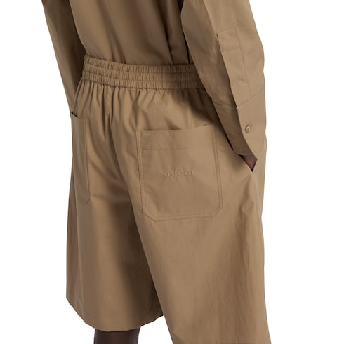 Short de popelina de algodón