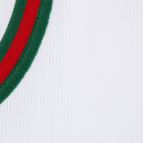 Playera con ribete de algodón y tribanda Web