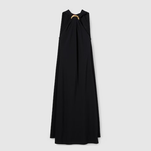 Acetate blend fabric evening dress