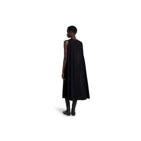 Acetate blend fabric evening dress