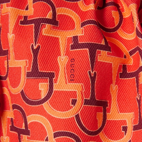 Printed cotton mini skirt