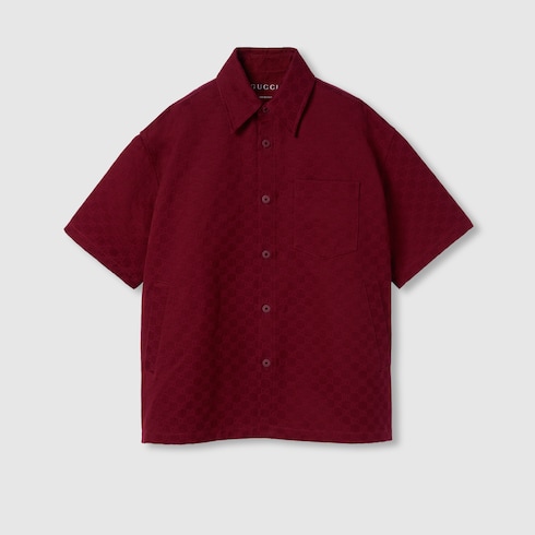 Oversize GG cotton shirt