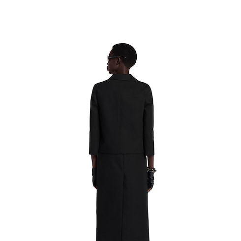 Cotton gabardine 3/4 sleeve jacket