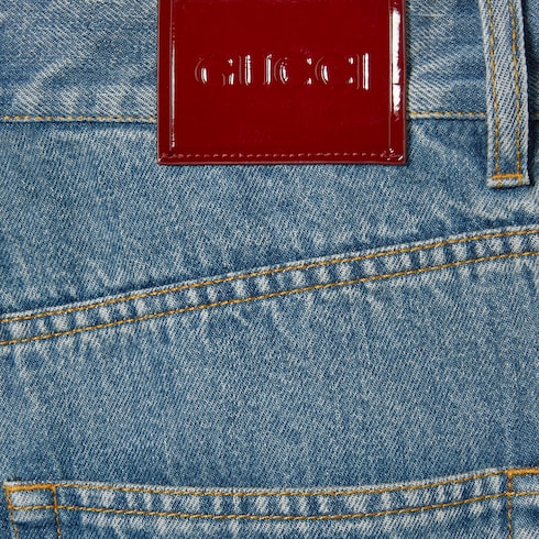 Baggy denim pant with petite fit