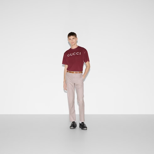 T-shirt in jersey di cotone stampato
