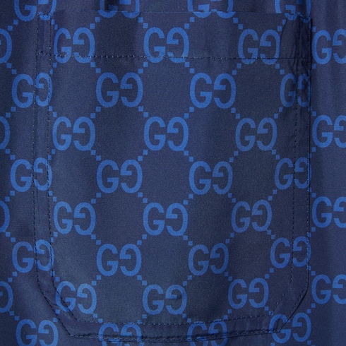 Printed poplin tech swim shorts