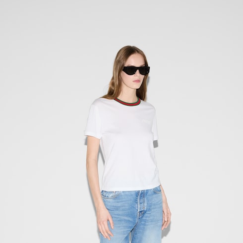T-shirt in jersey con Web