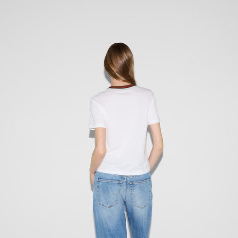 T-shirt in jersey con Web