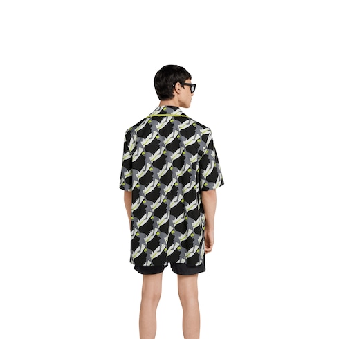 Printed light cotton poplin shirt