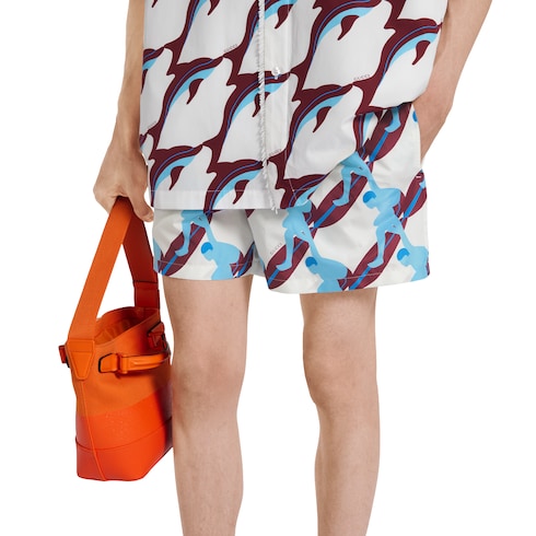 Costume da bagno in popeline tecnico stampato