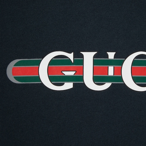 Sweat-shirt à capuche en jersey de coton imprimé