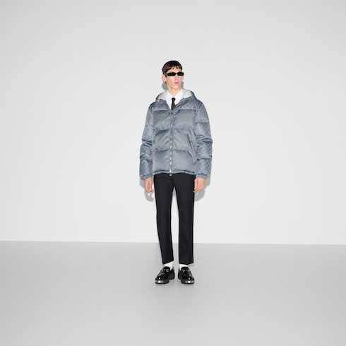 GG nylon canvas puffer jacket