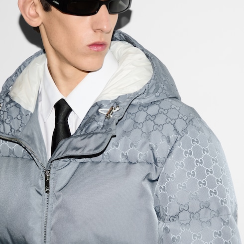 GG nylon canvas puffer jacket Detail 5