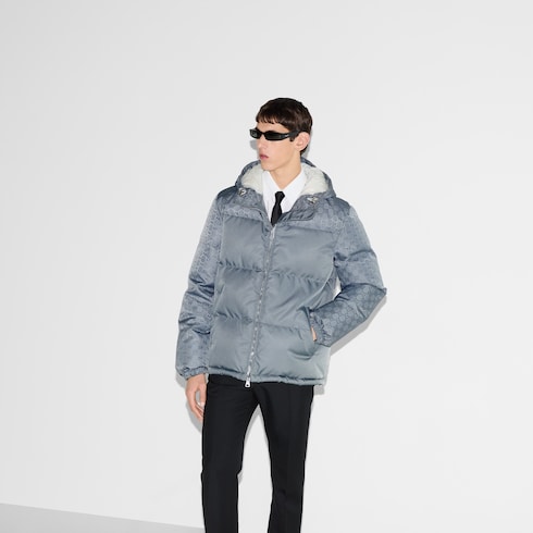 GG nylon canvas puffer jacket Detail 6