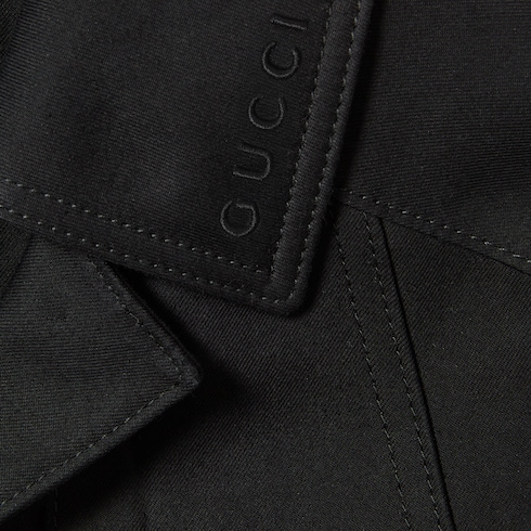 Cotton gabardine bomber jacket