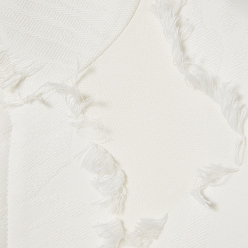 Veste zippée en laine et coton en fil coupé