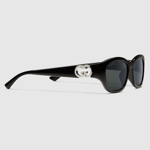 Low nose bridge fit rectangular sunglasses