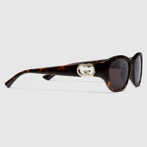 Low nose bridge fit rectangular sunglasses