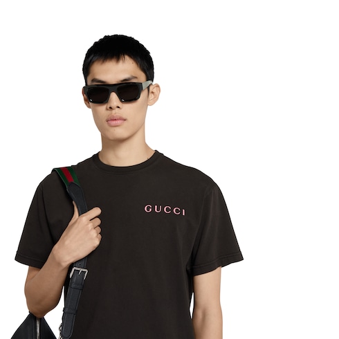 T-shirt in jersey di cotone stampato