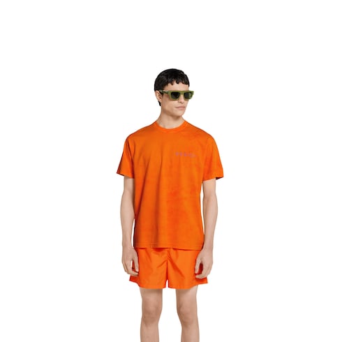 T-shirt in jersey di cotone stampato