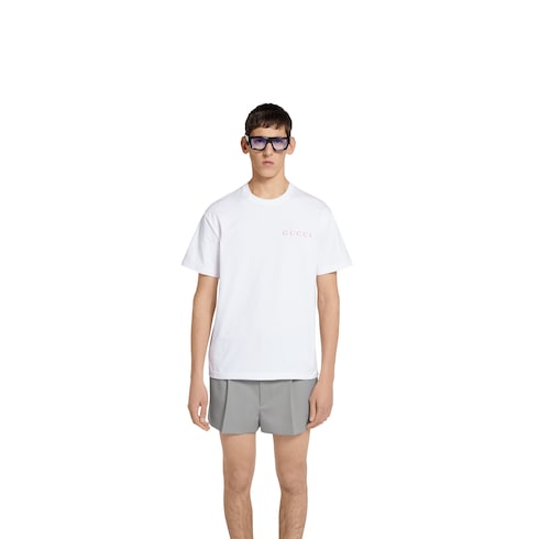 T-shirt in jersey di cotone stampato