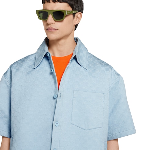 Oversize GG cotton shirt
