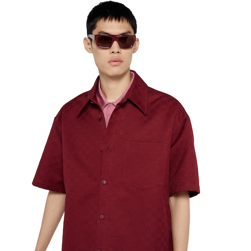 Oversize GG cotton shirt