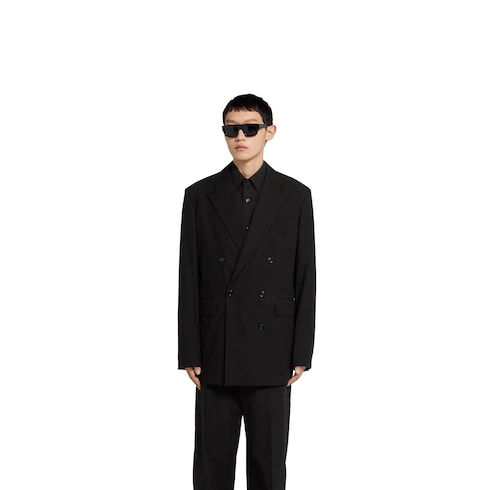Double-breasted cotton poplin jacket Detail 3
