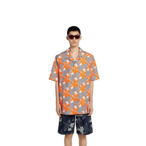 Camicia in popeline di cotone stampato