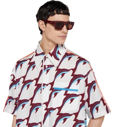 Camicia in cotone leggero stampato