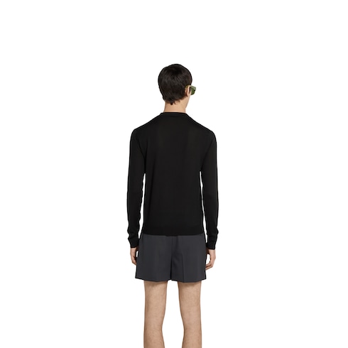 Cardigan aus feinem Wollstrick mit Intarsie