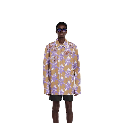 Camicia in popeline di cotone stampato