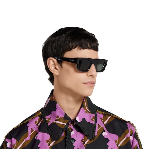Rectangular frame sunglasses
