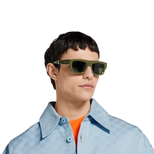 Rectangular frame sunglasses