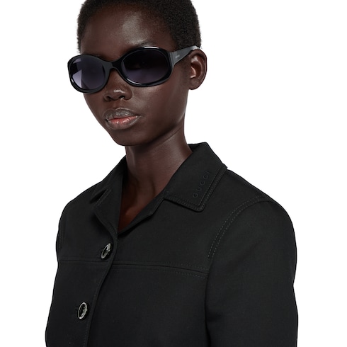 Cotton gabardine 3/4 sleeve jacket