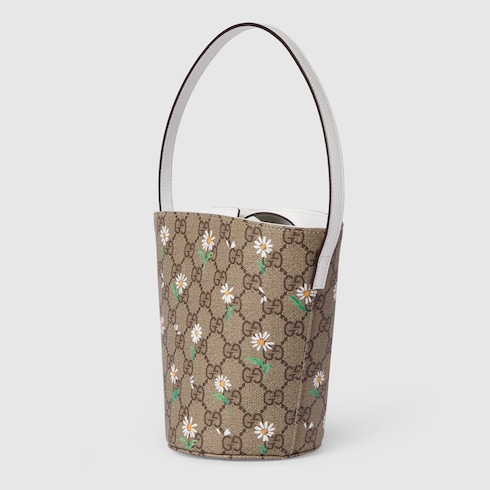 Borsa a secchiello GG bambino stampata