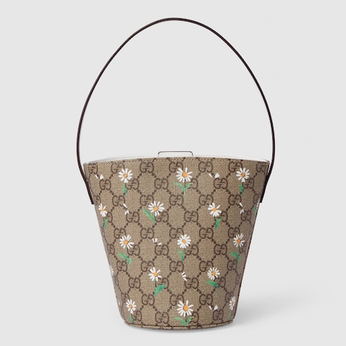 Borsa a secchiello GG bambino stampata