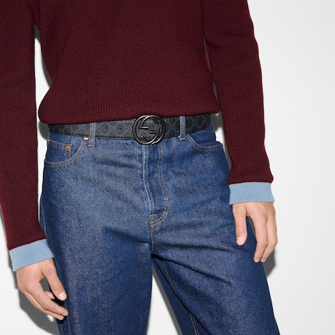 Belt with Interlocking G buckle