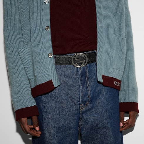 Belt with Interlocking G buckle
