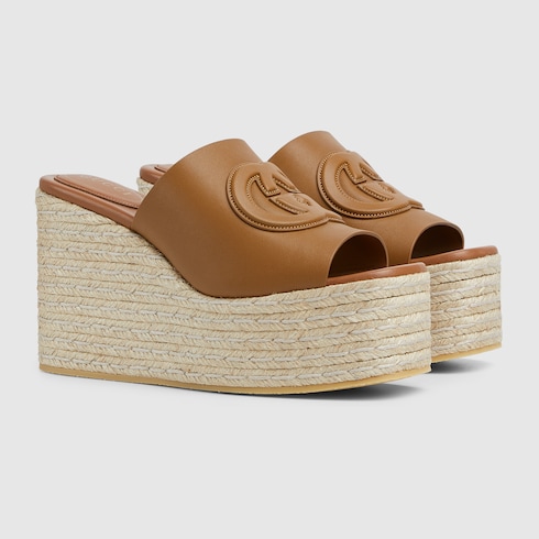 Women's Interlocking G sandal Detail 2