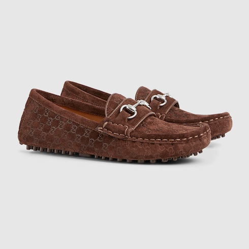 Mocassino bambino in tessuto GG con Morsetto