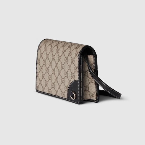 Cartera GG Emblem con tira de piel