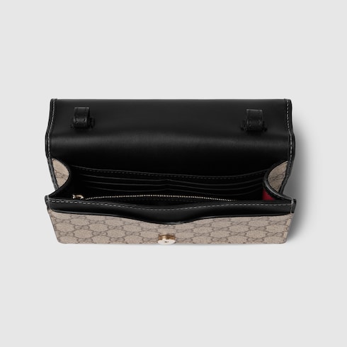 Cartera GG Emblem con tira de piel