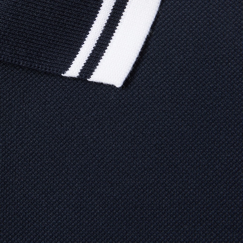 Polo ricamata in cotone stretch