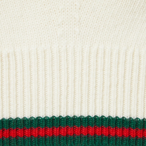 Maglione in lana e cashmere con Web