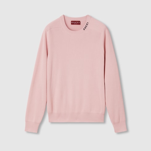 Maglione in seta e cotone con intarsio