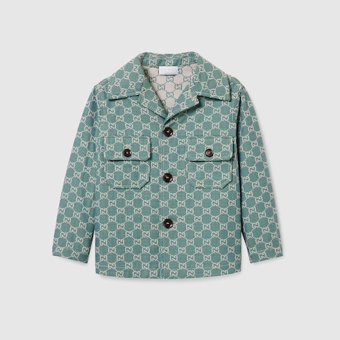 Children's GG cotton houndstooth jacket