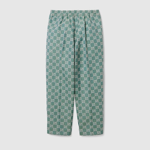Children's GG cotton houndstooth pants