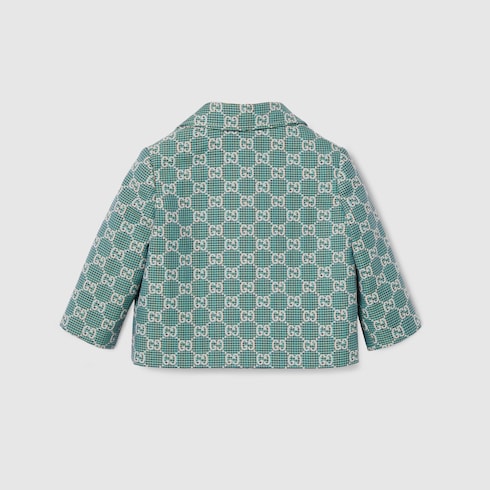 Chaqueta algodón pata de gallo y GG para bebé